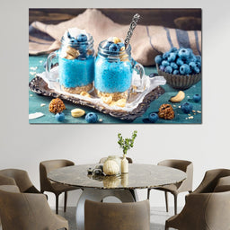 Chia Seeds & Blueberries Pudding - NicheCanvas