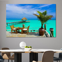 Coffee on the Beach - NicheCanvas