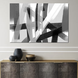 Black & White Lines v3 - Andy Brackpool - NicheCanvas