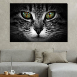 Green Eyed Cat - NicheCanvas