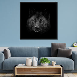 Black and White Wolf - NicheCanvas