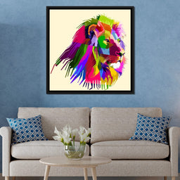 Pop Art Lion - NicheCanvas