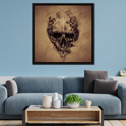 Skull Sketch - NicheCanvas