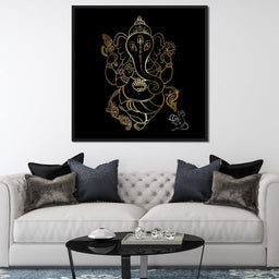Golden Ganapati - NicheCanvas
