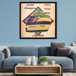 Ayrton Senna 1988 Helmet - Abraham Szomor - NicheCanvas