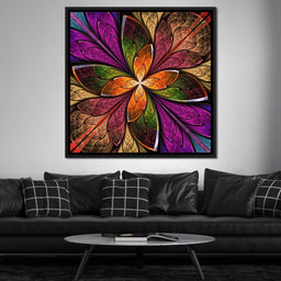 Fractal Flower in Multicolors - NicheCanvas