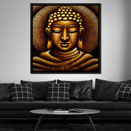 Meditating Buddha Portrait - NicheCanvas