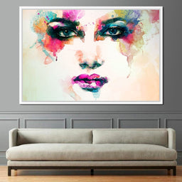 Watercolor Abstract Woman Portrait - NicheCanvas