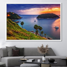 Boats Watching The Sunset - NicheCanvas