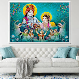 Lord Radha & Krishna Love Song - NicheCanvas