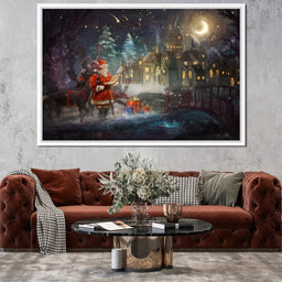 Santa Claus on Christmas Eve - NicheCanvas