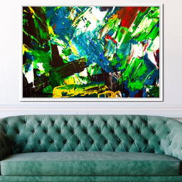 Abstract Emerald Splash - NicheCanvas