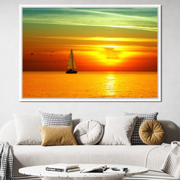 Sailing Boat Sunset - NicheCanvas
