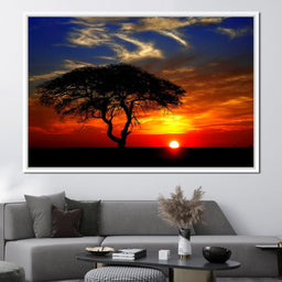 African Landscape Sunset - NicheCanvas