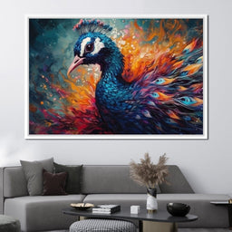 Vibrant Peacock - NicheCanvas