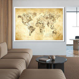 World Map Da Vinci - Mateo - NicheCanvas