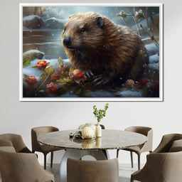 Winter Beaver - Neal Hackett - NicheCanvas