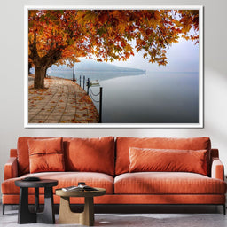 Lakeshore by Fall - NicheCanvas