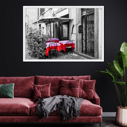 Red Tables In Rome - NicheCanvas