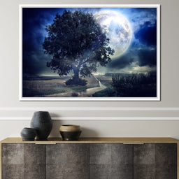 Giant Moon Summer Night - NicheCanvas