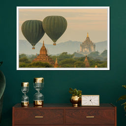 Hot Air Balloon over The Ancient Temples of Bagan - NicheCanvas