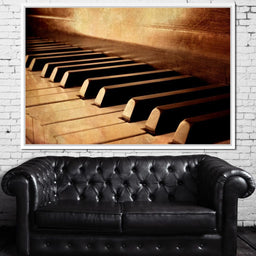 Vintage Piano Keys - NicheCanvas