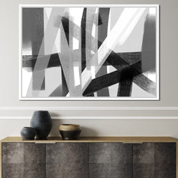 Black & White Lines v3 - Andy Brackpool - NicheCanvas