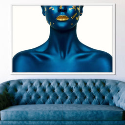 Blue Body Paint - NicheCanvas