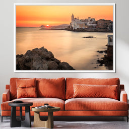 Sunset over Sitges - NicheCanvas