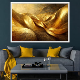 Abstract Golden Swirl - NicheCanvas