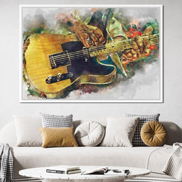 Keith Richards' Electric Guitar - Abraham Szomor - NicheCanvas