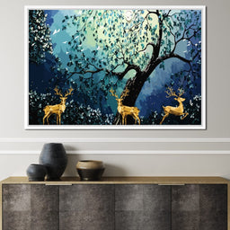Golden Deer - NicheCanvas