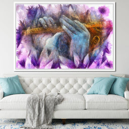 Krishna Playing the Flute - NicheCanvas