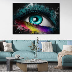 Colorful Eye Splash Art - Johanjjf - NicheCanvas
