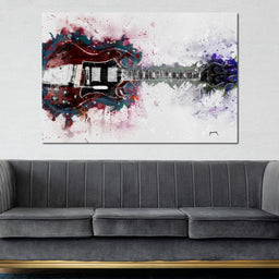 Angus Young's Red Guitar - Abraham Szomor - NicheCanvas