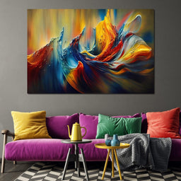 Colorful Waves & Lines - NicheCanvas