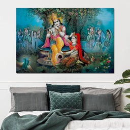 Radha & Krishna Love Tree - NicheCanvas