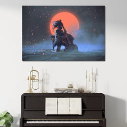  Mysterious man playing the cello - NicheCanvas