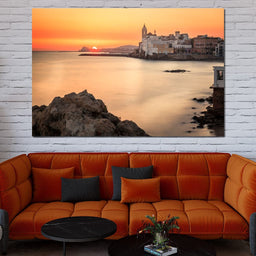 Sunset over Sitges - NicheCanvas