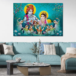 Lord Radha & Krishna Love Song - NicheCanvas