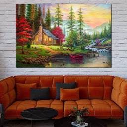 The House by the River - NicheCanvas