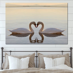 Swans On The Lake - NicheCanvas