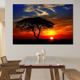 African Landscape Sunset - NicheCanvas