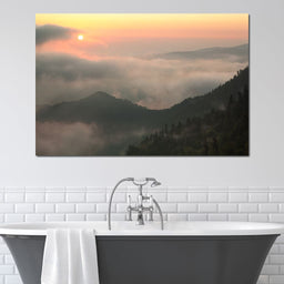 Fog over the Forest - NicheCanvas