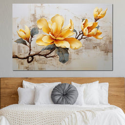 Yellow Magnolia Tree 2 - Wildrose Creations - NicheCanvas