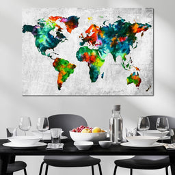 World Map - Mateo - NicheCanvas