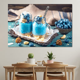 Chia Seeds & Blueberries Pudding - NicheCanvas