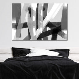 Black & White Lines v3 - Andy Brackpool - NicheCanvas