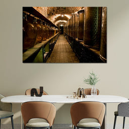 Wine Cellar Corridor - NicheCanvas