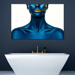 Blue Body Paint - NicheCanvas